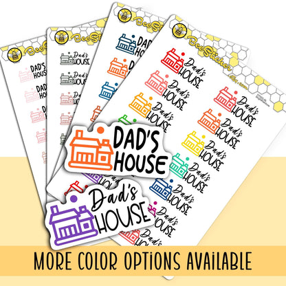 Dad's House Stickers | Choose from 2 fonts and multiple colors | Planner Stickers | FP005