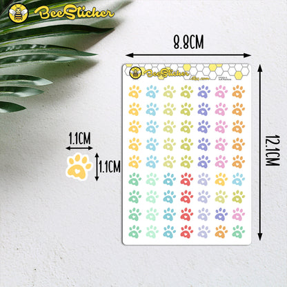 Paw Print Icon Stickers | Choose from multiple colors | Planner Stickers | FP009