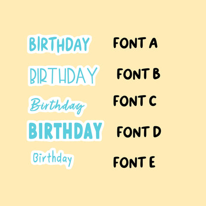 Birthday Planner Stickers | Choose from multiple colors and fonts | Planner Stickers | FP013