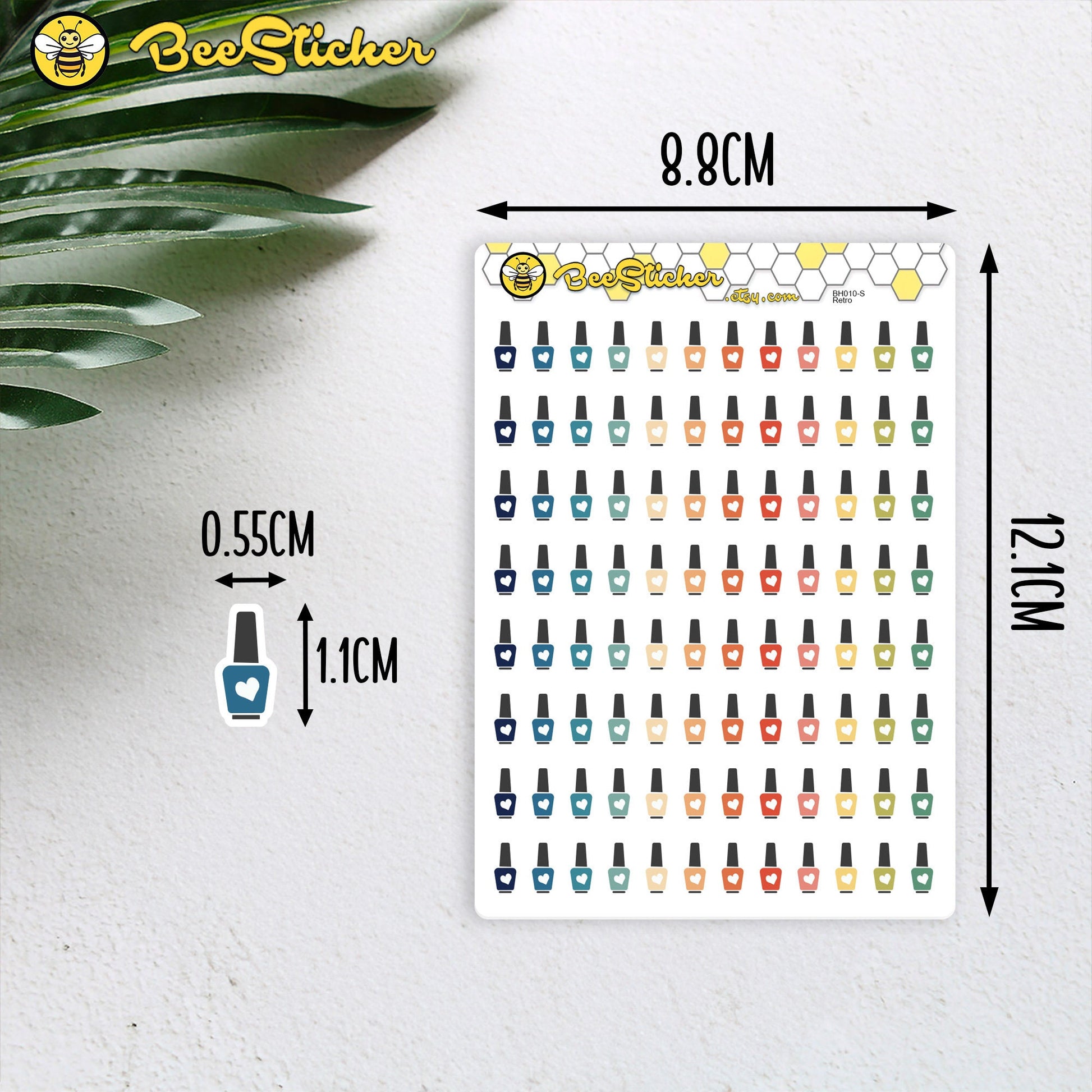 Manicure Stickers | Choose from multiple colors | Planner Stickers | BH010