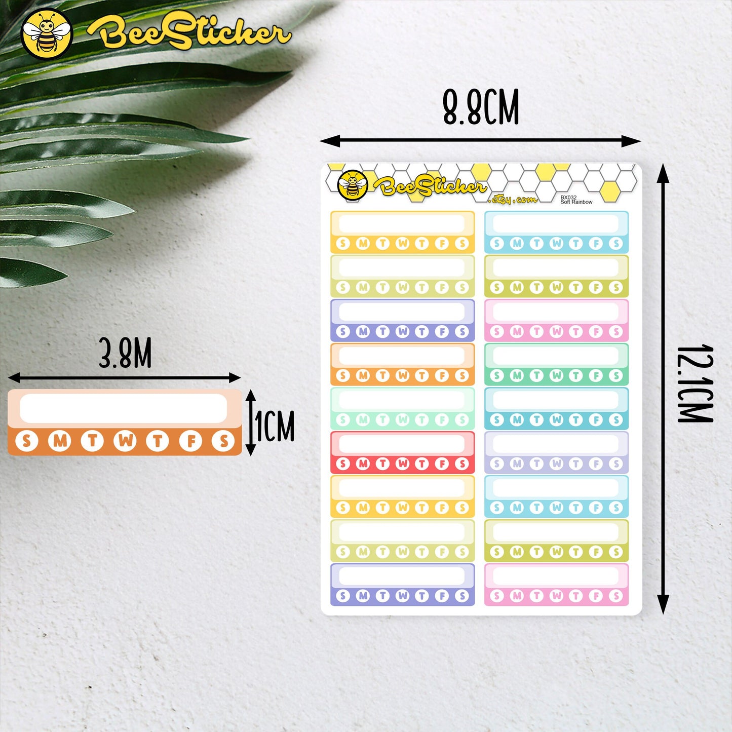 Weekly Habit Tracker Stickers | Choose from multiple colors | Planner Stickers | BX032
