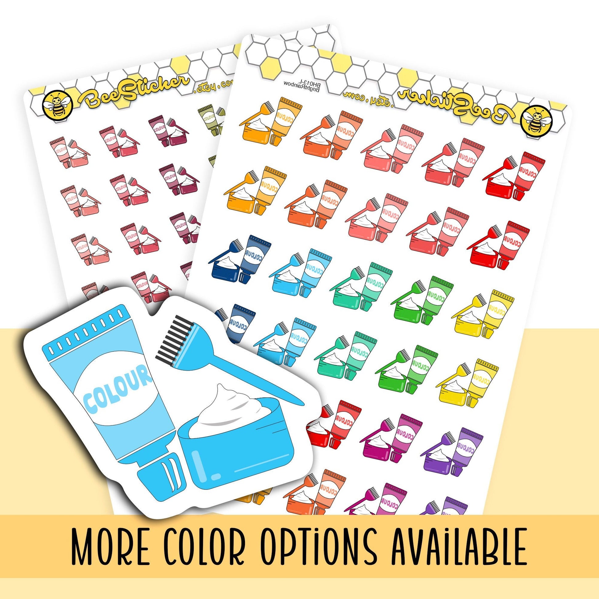 Hair colour stickers | Choose from multiple colors | Planner Stickers | BH013