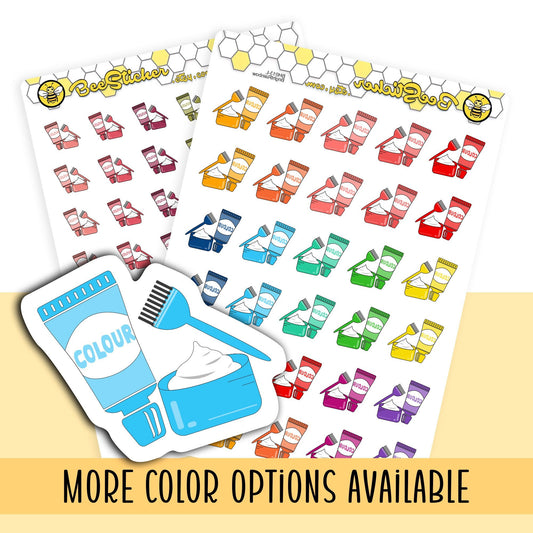 Hair colour stickers | Choose from multiple colors | Planner Stickers | BH013