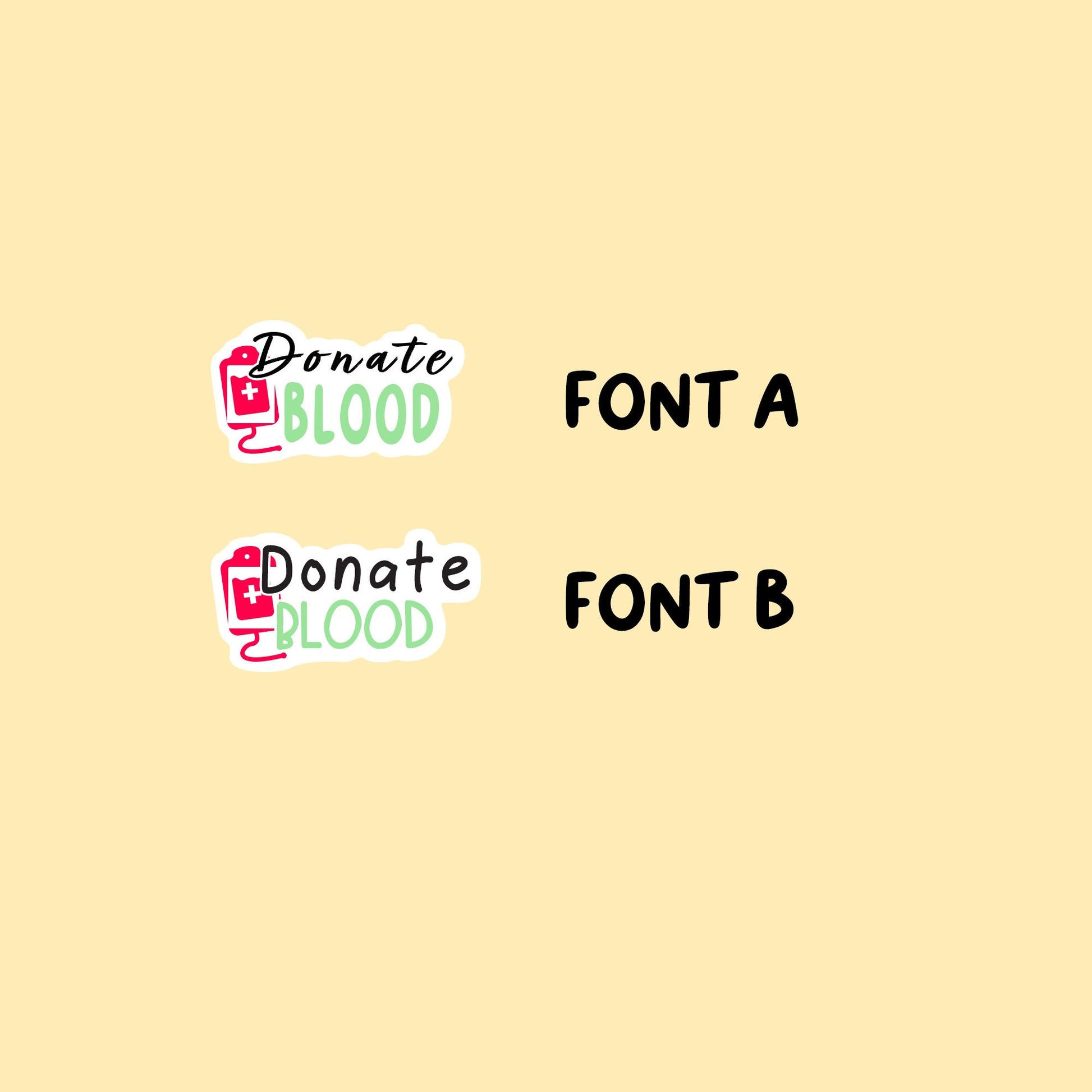 Donate Blood Stickers | Choose from 2 fonts and multiple colors | Planner Stickers | BH015