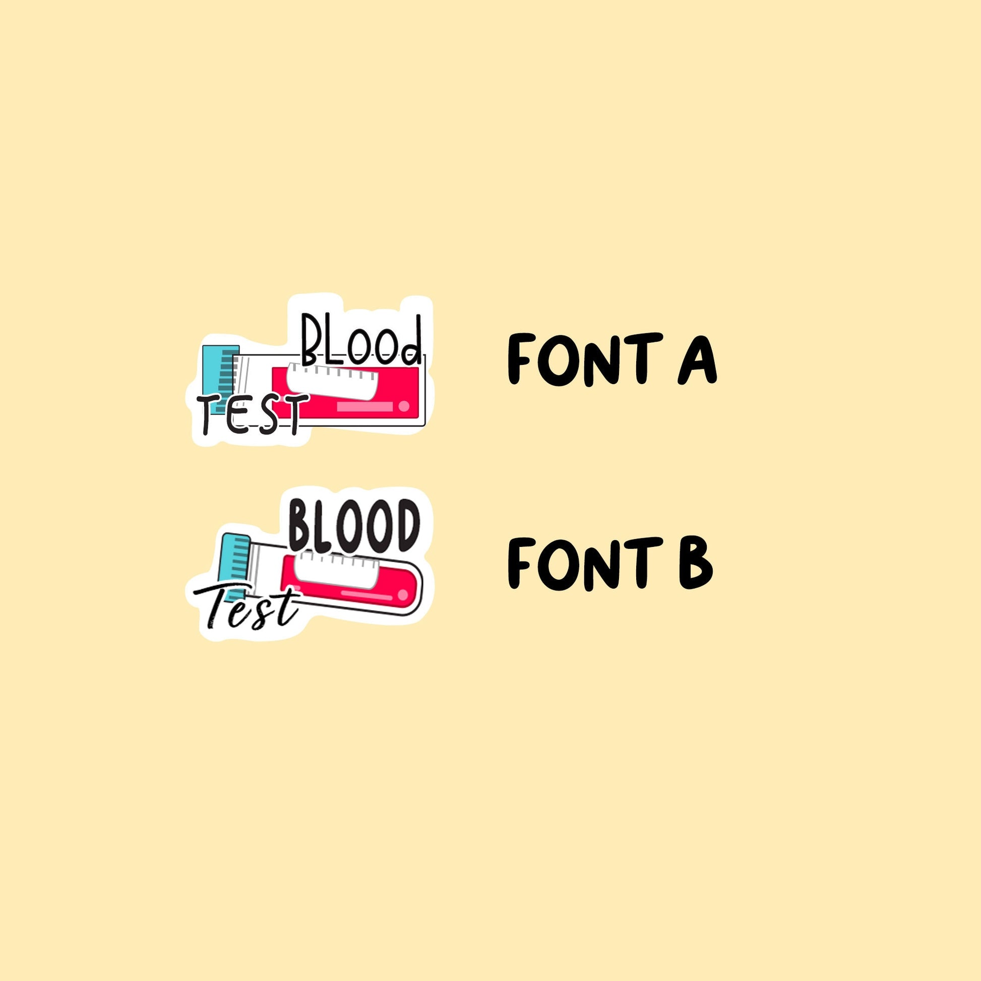 Blood Test Stickers