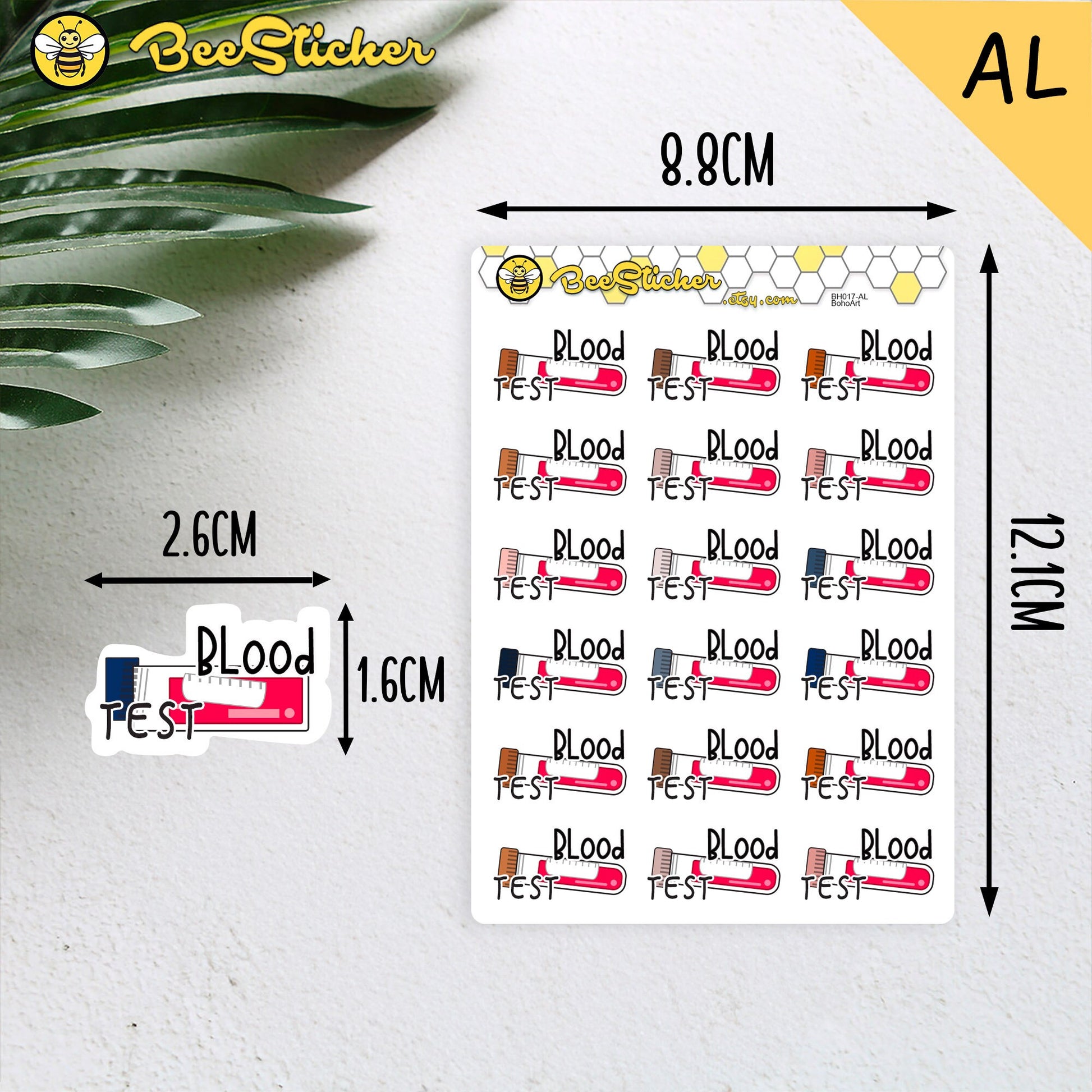Blood Test Stickers