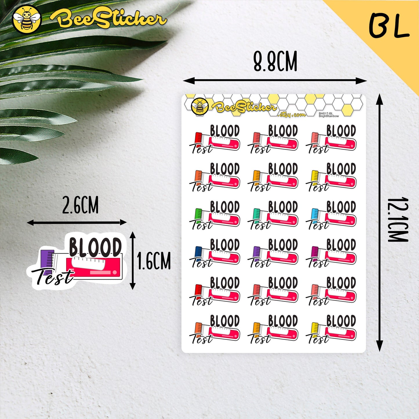 Blood Test Stickers