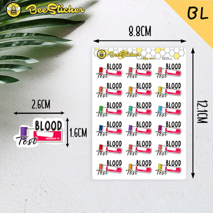 Blood Test Stickers