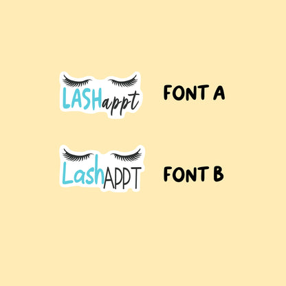Lash Appointment Planner Stickers | Choose from 2 fonts and multiple colors | Planner Stickers | BH025