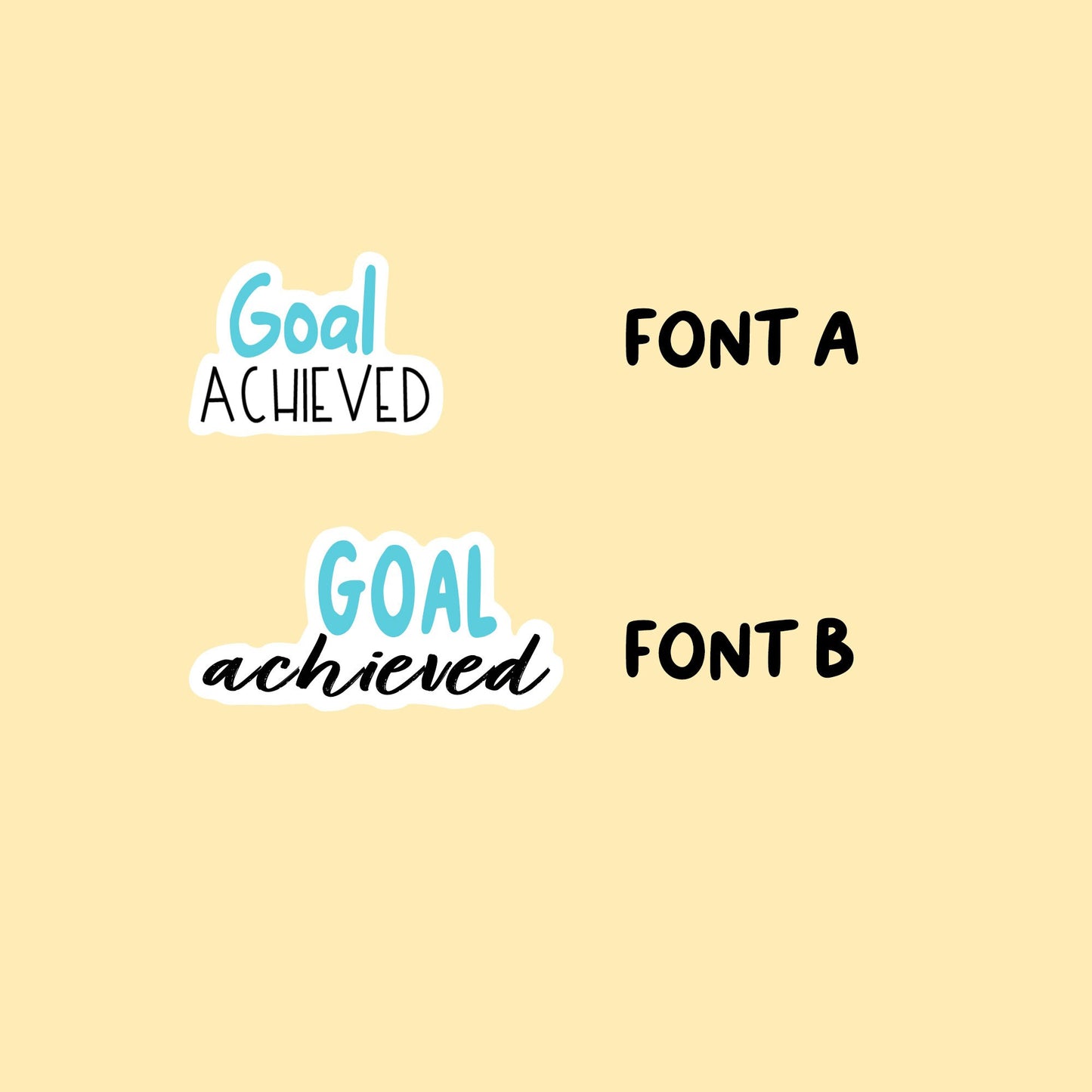 Goal Achieved Stickers