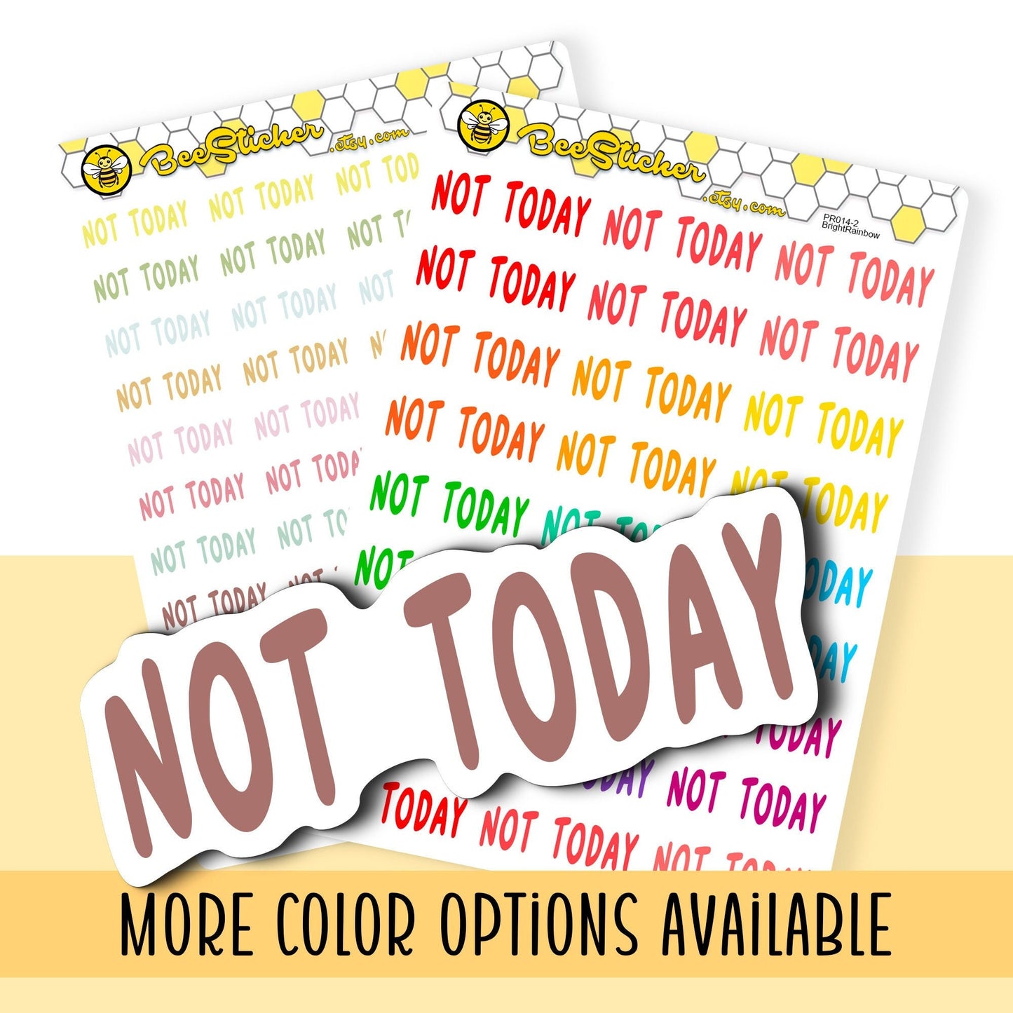 Fun Not Happening Stickers | Choose from multiple colors | Planner Stickers | PD014