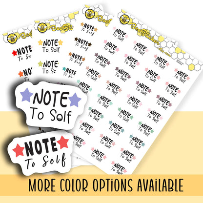 Note To Self Stickers
