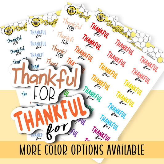 Thankful For Word and Script Planner Stickers