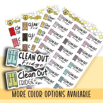 Clean Out Fridge Stickers | Choose from 2 fonts and multiple colors | Planner Stickers | SP010