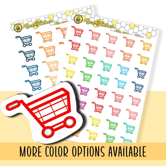 Shopping Trolley Icons Stickers