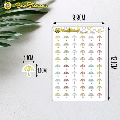 Umbrella Icon Stickers | Choose from multiple colors | Planner Stickers | FP001