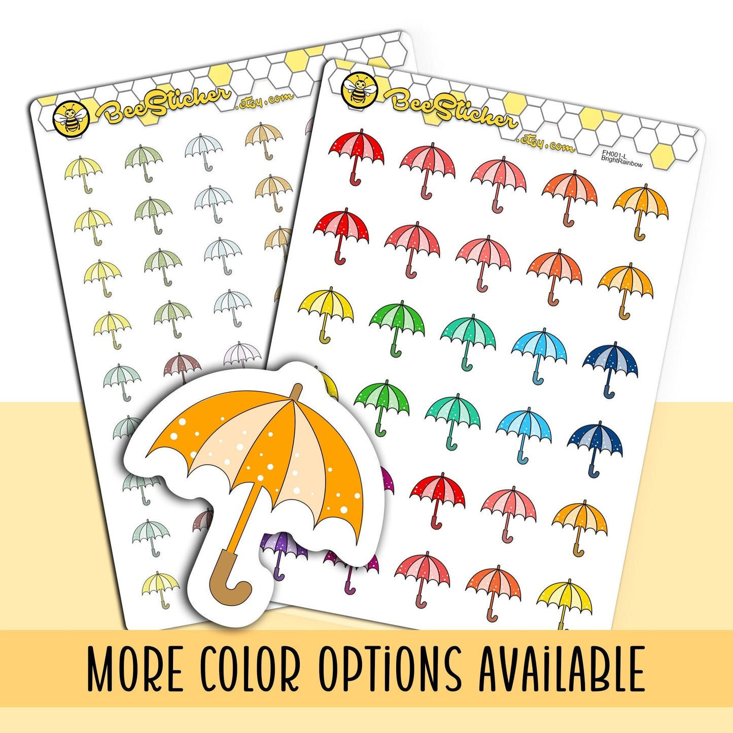 Umbrella Icon Stickers | Choose from multiple colors | Planner Stickers | FP001
