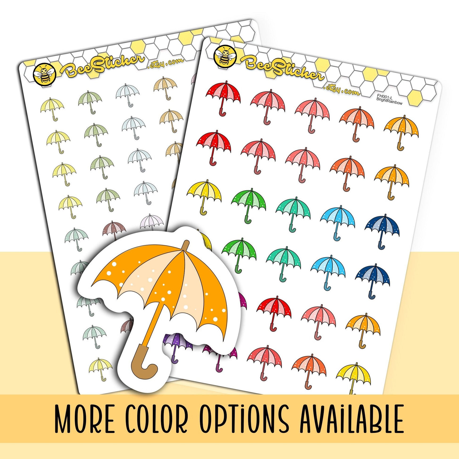 Umbrella Icon Stickers | Choose from multiple colors | Planner Stickers | FP001