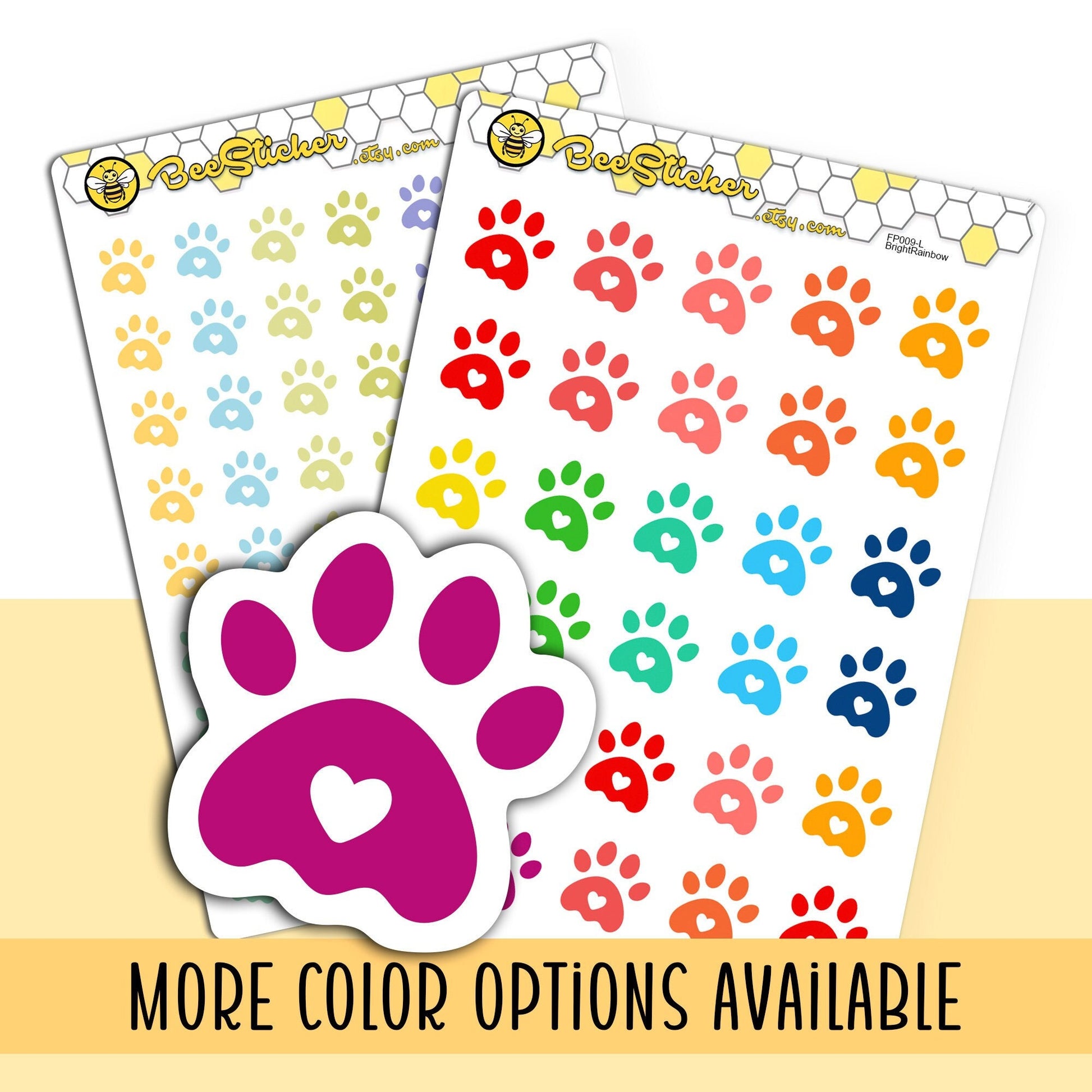 Paw Print Icon Stickers | Choose from multiple colors | Planner Stickers | FP009