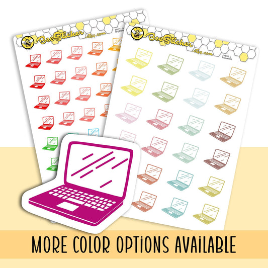 Laptop Icons Stickers | Choose from multiple colors | Planner Stickers | FP017