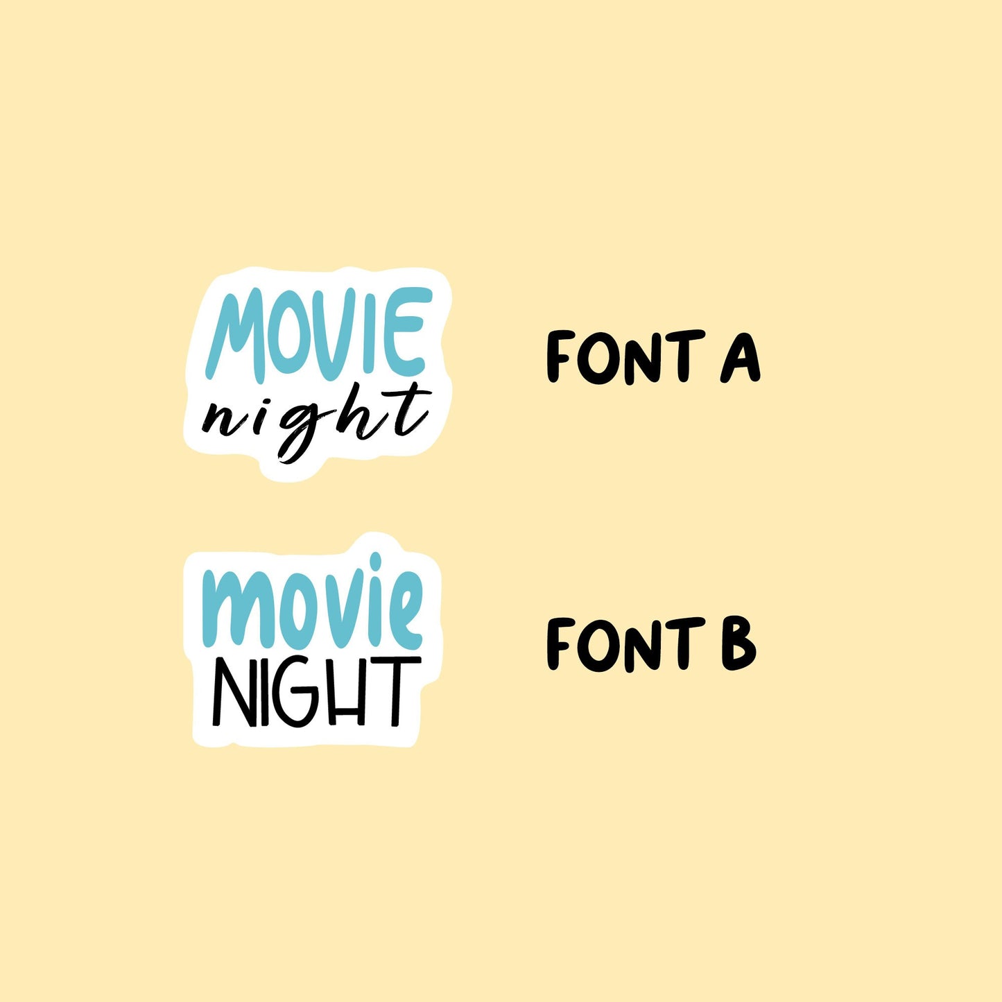 Movie Night Stickers | Choose from multiple colors | Planner Stickers | FP019