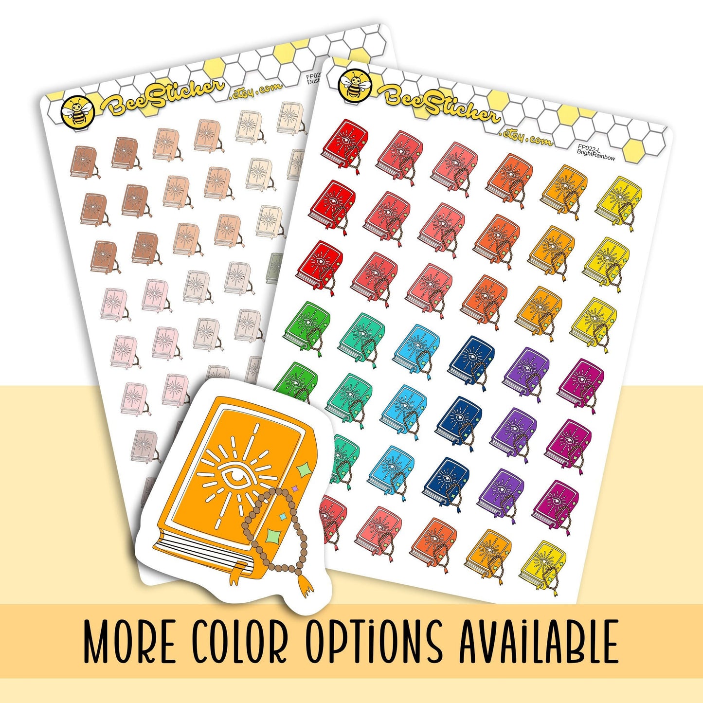 Book of Spells Stickers | Choose from multiple colors | Planner Stickers | FP022