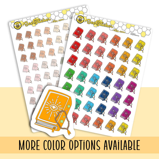 Book of Spells Stickers | Choose from multiple colors | Planner Stickers | FP022