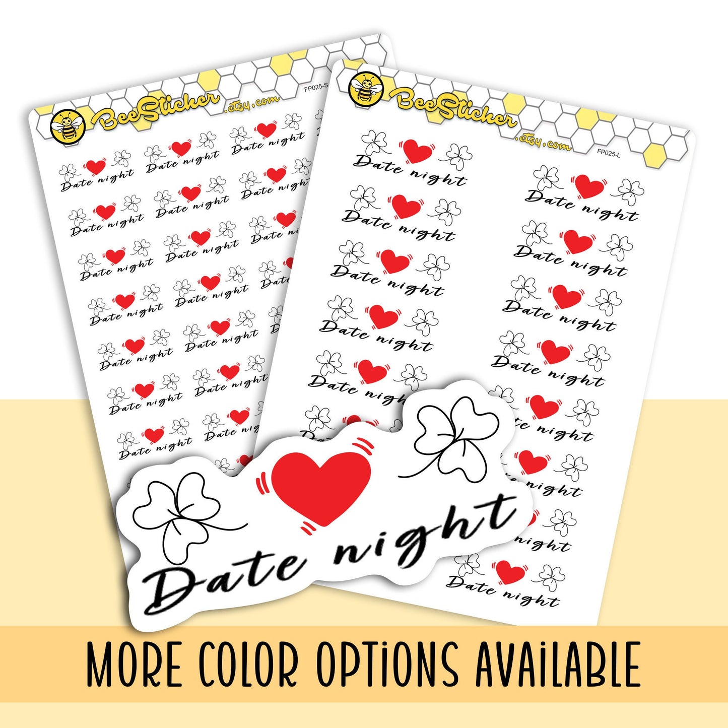 Date Night Stickers | Choose from multiple colors | Planner Stickers | FP025