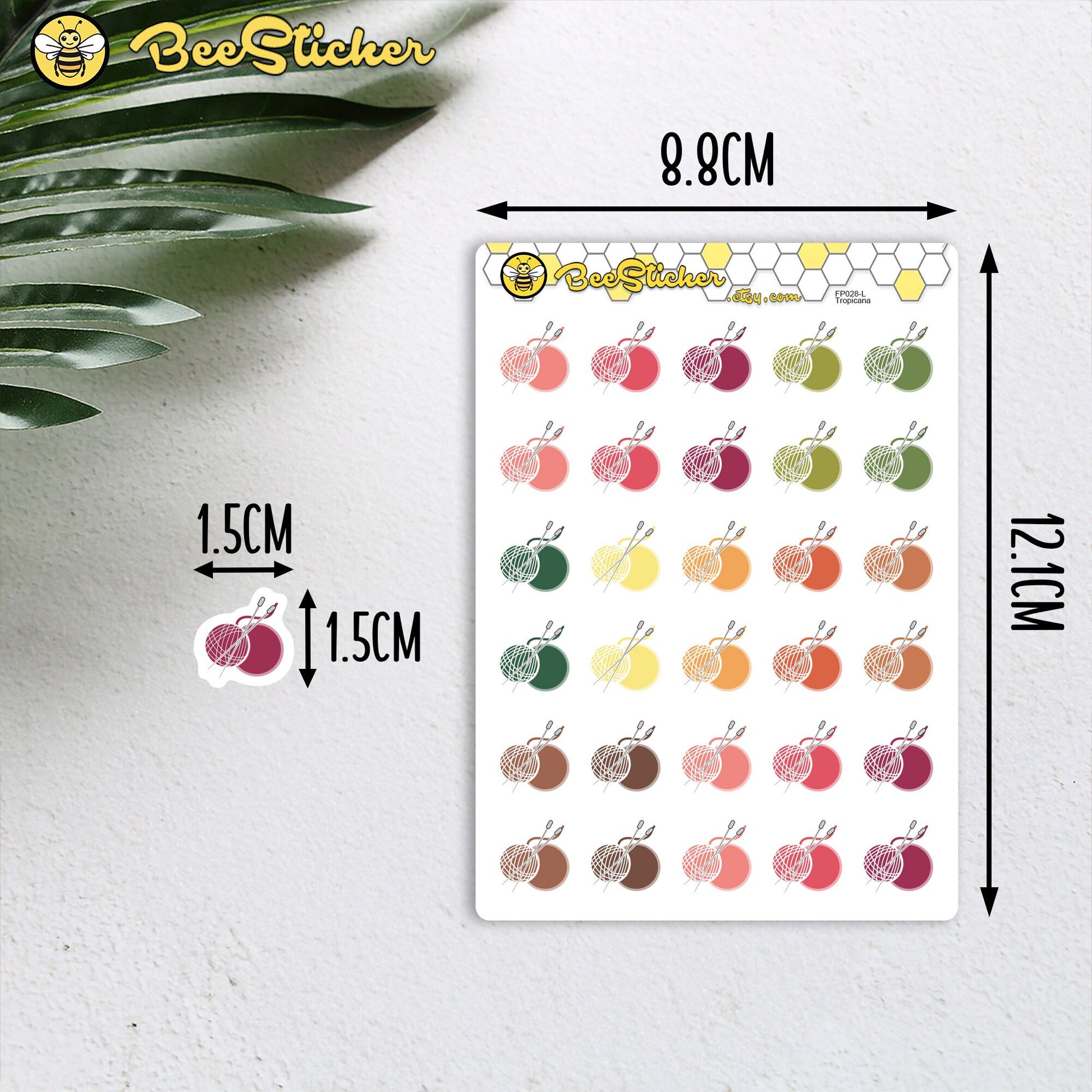 Knitting Icons Stickers