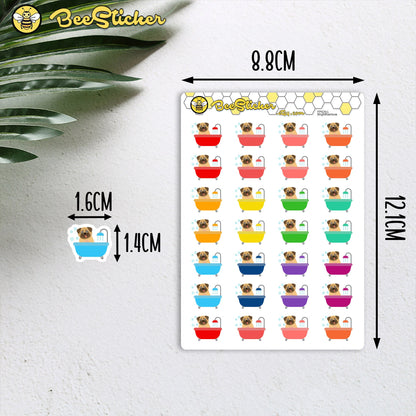 Dog Grooming Stickers | Choose from multiple colors | Planner Stickers | FP029
