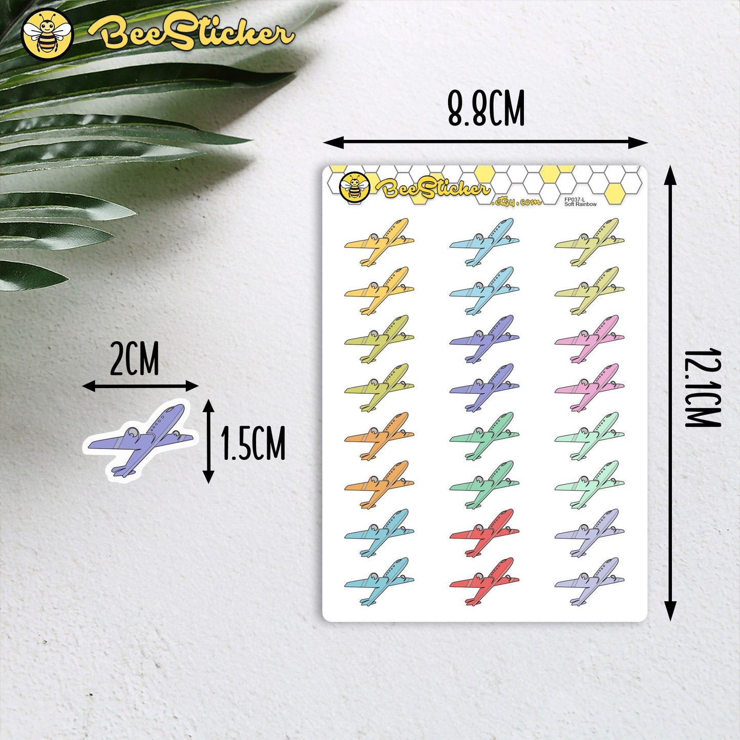 Plane Flight Icons Stickers