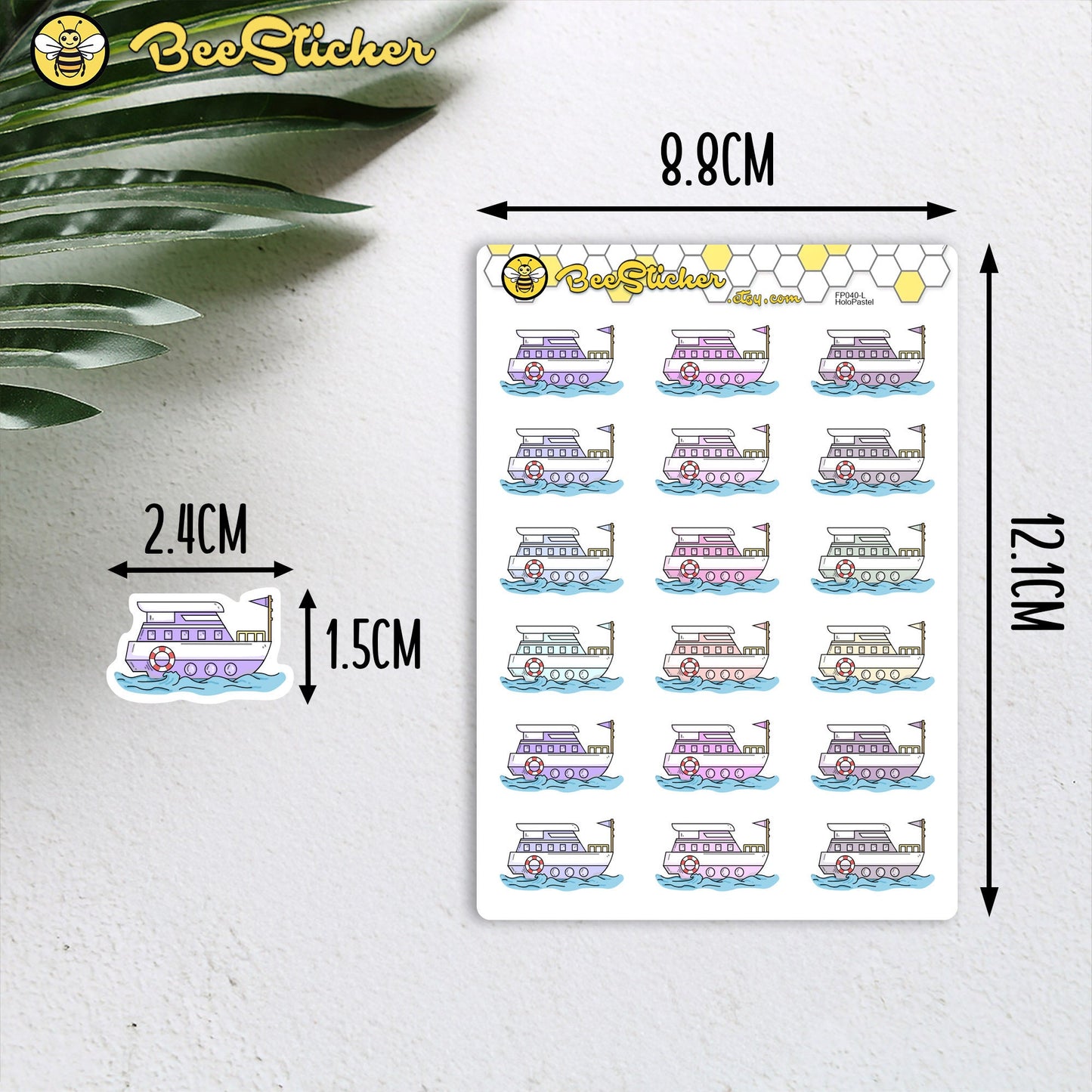 Cruise Ship Icon Stickers