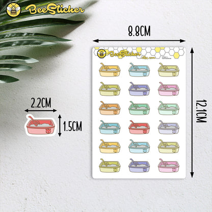 Empty Kitty Litter Stickers