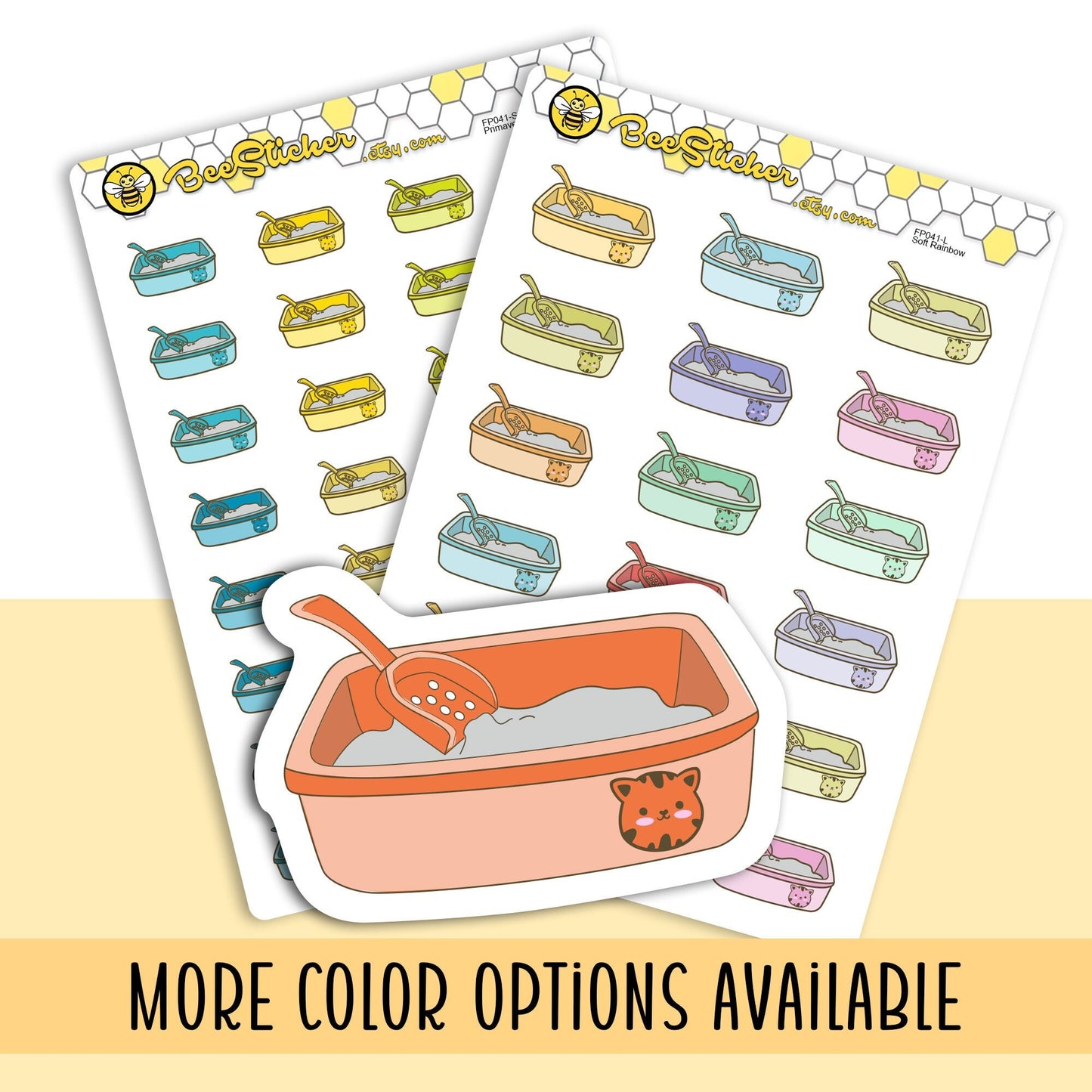 Empty Kitty Litter Stickers