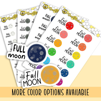 Full Moon Stickers | Choose from multiple colors | Planner Stickers | FP043