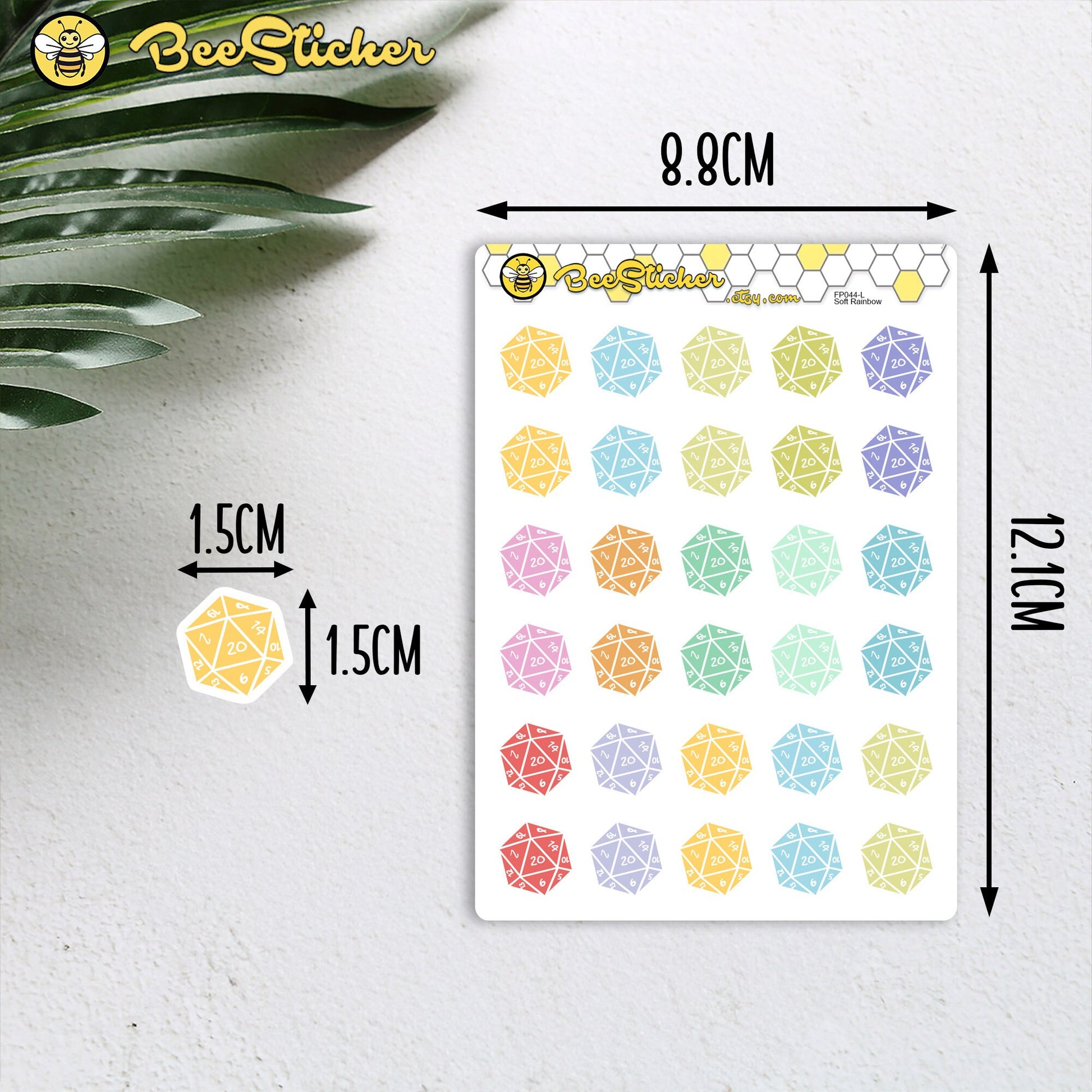 20 Sided Dice Stickers