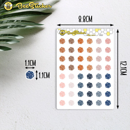 20 Sided Dice Stickers