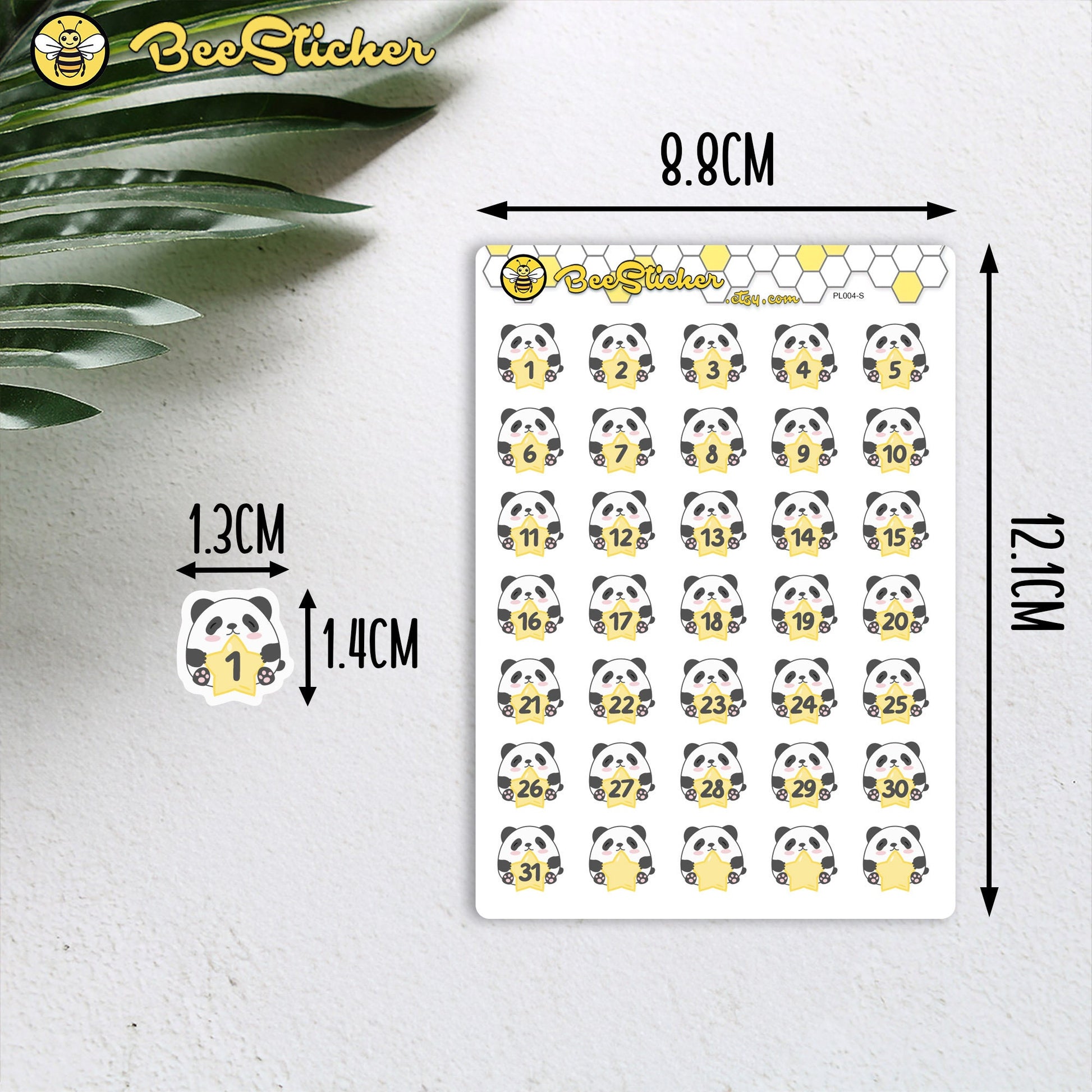 Cute Panda Date Cover Planner Stickers