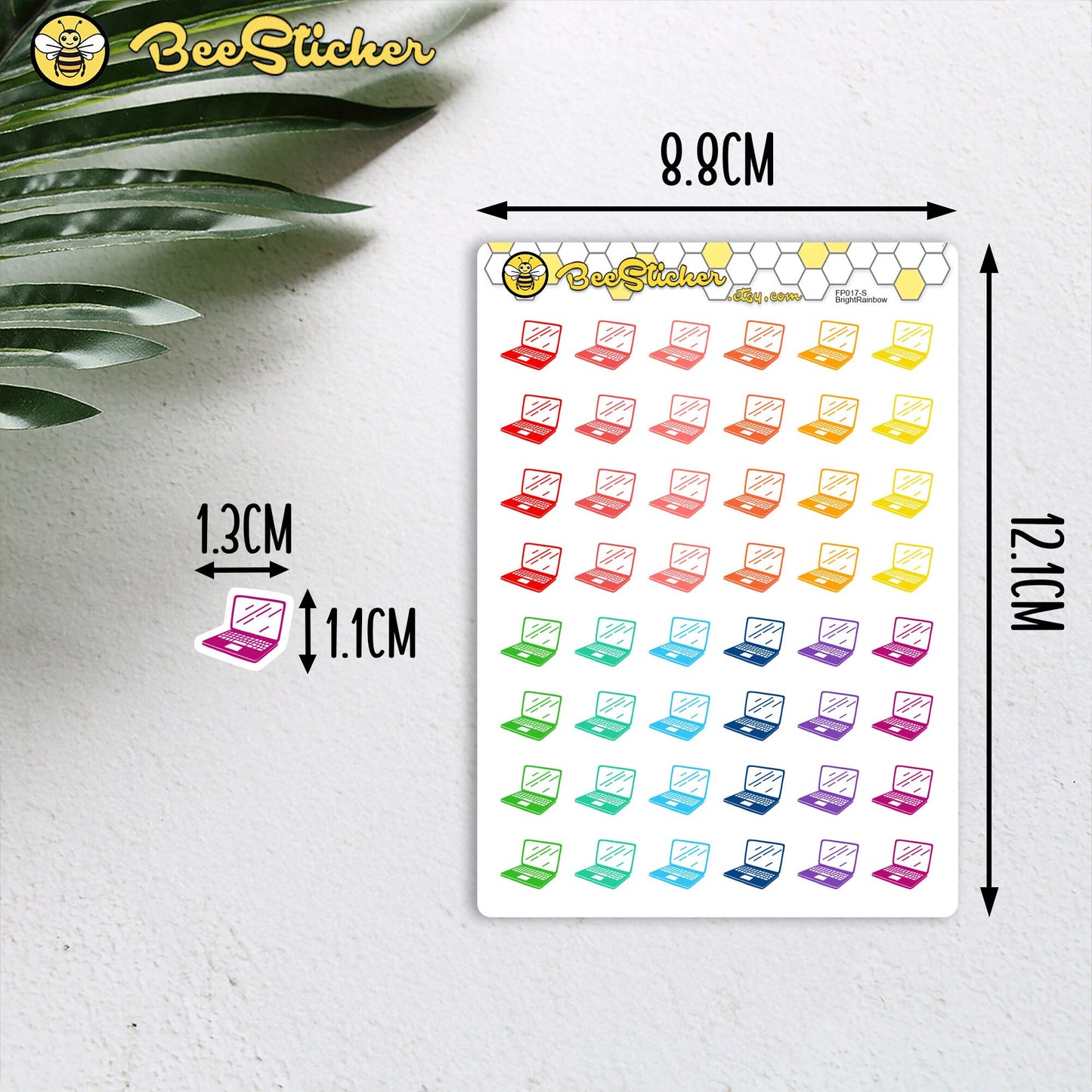 Laptop Icons Stickers | Choose from multiple colors | Planner Stickers | FP017