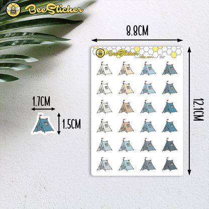 Camping Stickers | Choose from multiple colors | Planner Stickers | FP018