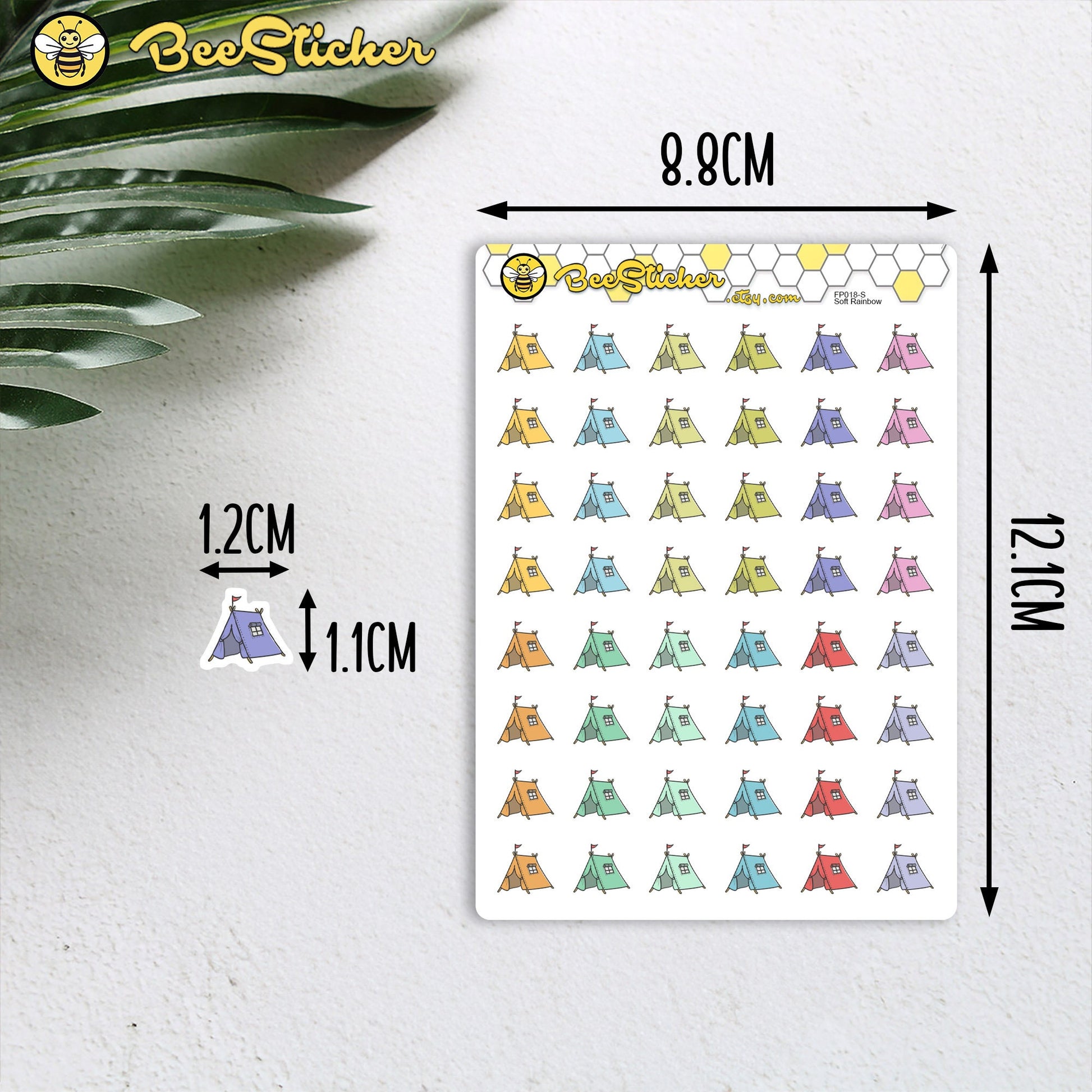 Camping Stickers | Choose from multiple colors | Planner Stickers | FP018