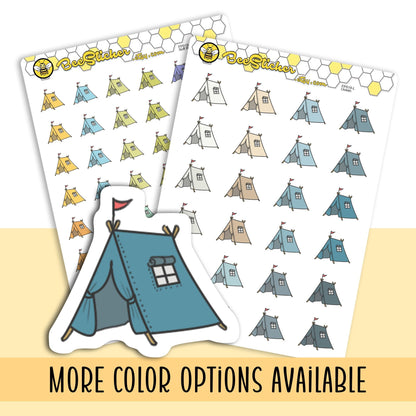 Camping Stickers | Choose from multiple colors | Planner Stickers | FP018
