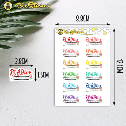Road Trip Planner Stickers | Choose from multiple colors | Planner Stickers | FP020