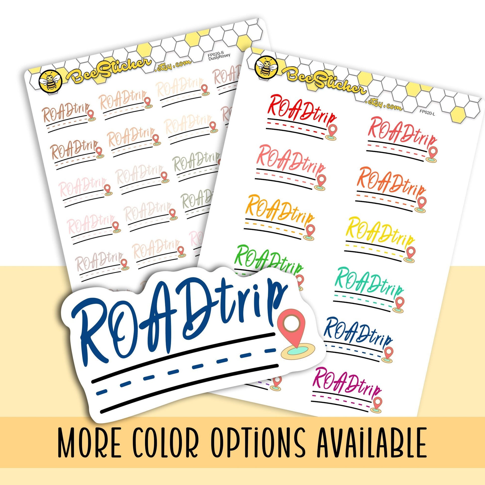 Road Trip Planner Stickers | Choose from multiple colors | Planner Stickers | FP020