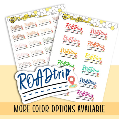 Road Trip Planner Stickers | Choose from multiple colors | Planner Stickers | FP020