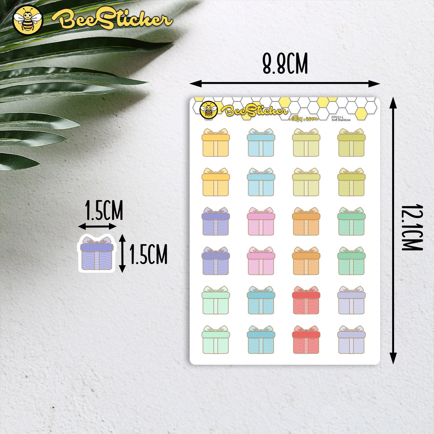 Birthday Icon Stickers | Choose from multiple colors | Planner Stickers | FP031
