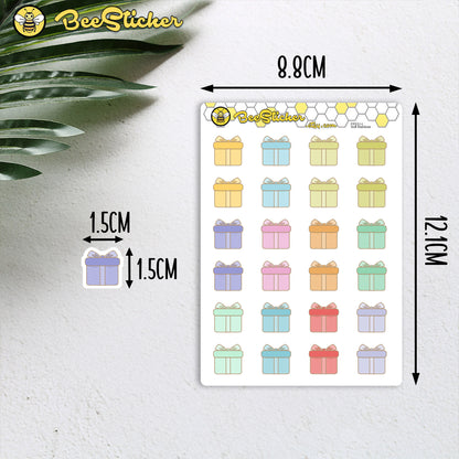 Birthday Icon Stickers | Choose from multiple colors | Planner Stickers | FP031
