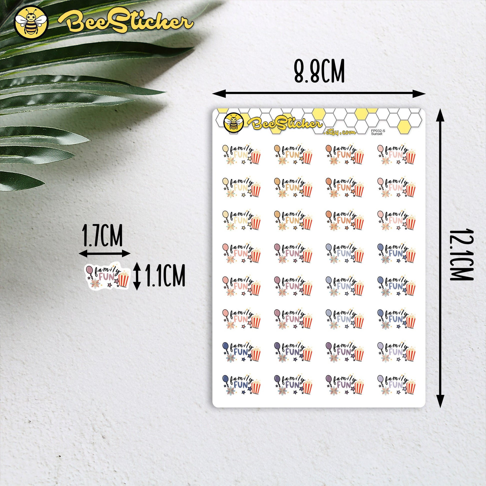Family Fun Planner Stickers | Choose from multiple colors | Planner Stickers | FP032