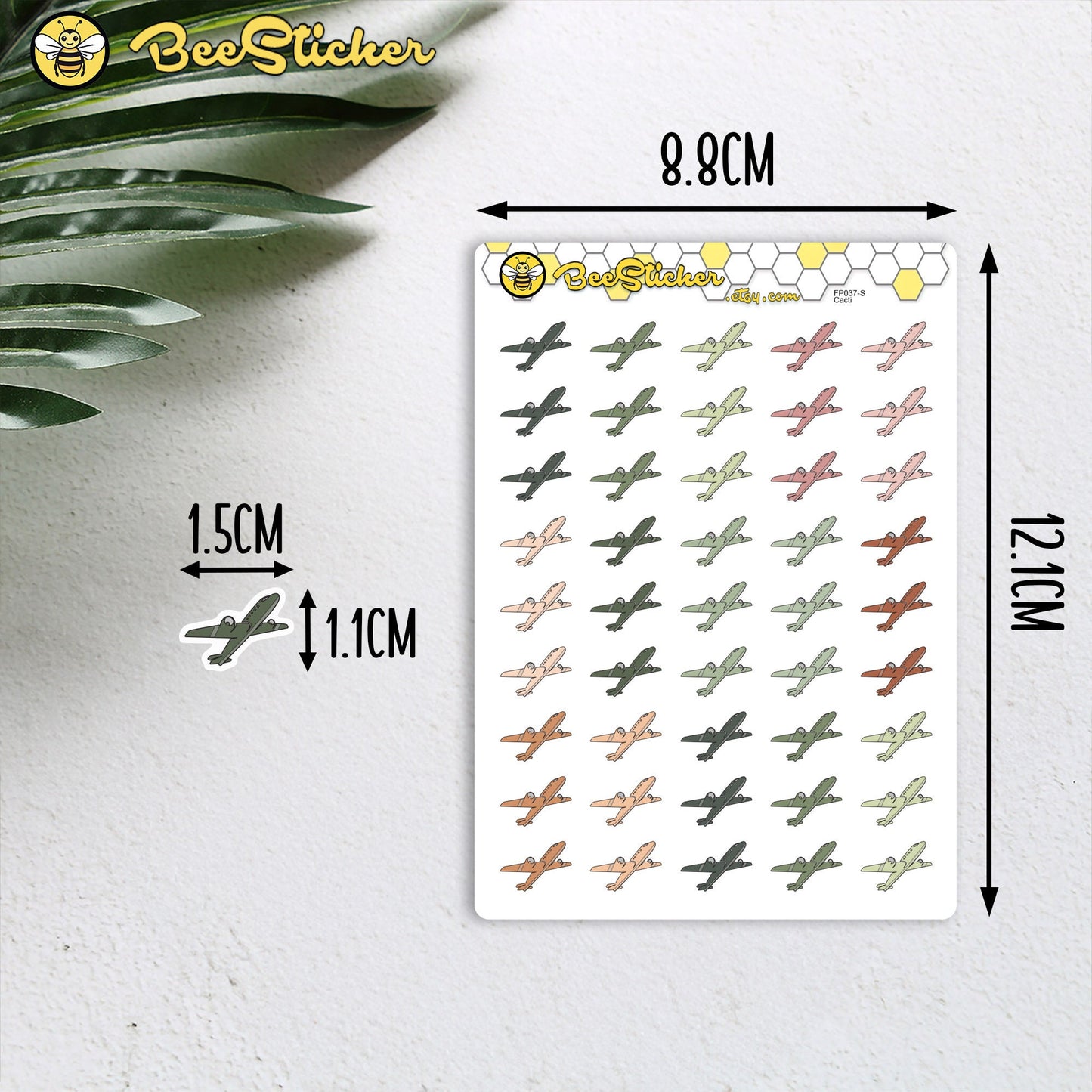 Plane Flight Icons Stickers