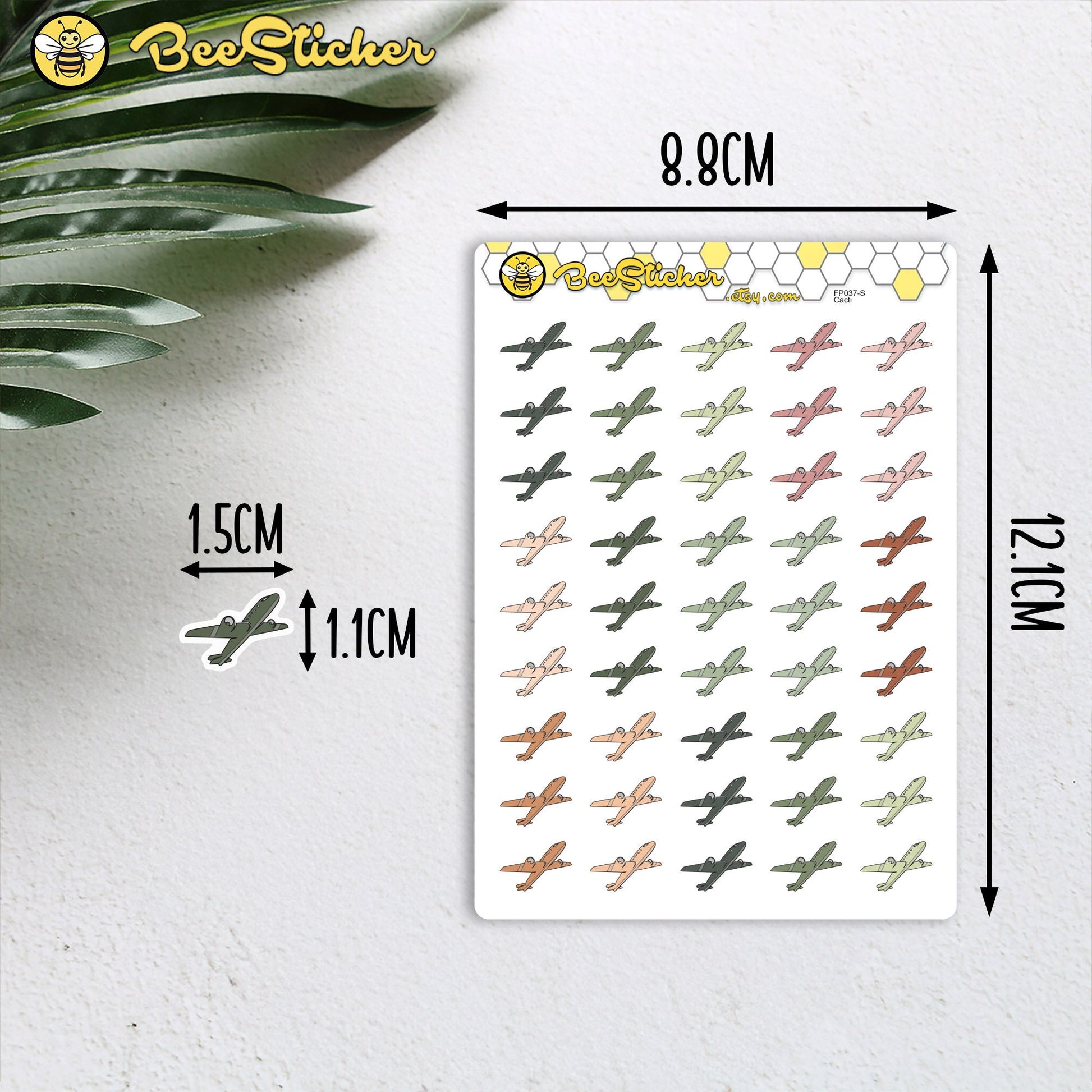 Plane Flight Icons Stickers